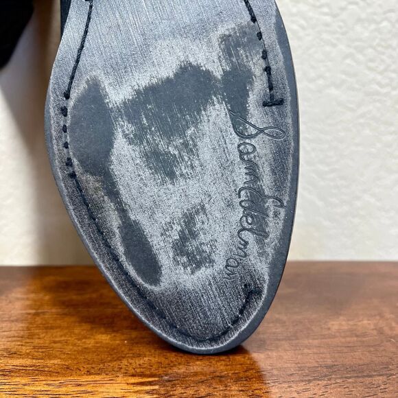 Sam Edelman Petty Ankle Booties black stacked heel round toe side zip size 7.5M - Picture 16 of 16